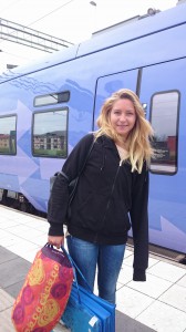 Efter ett dygn tillsammans släpper jag av Rebecca på centralen i Kristianstad